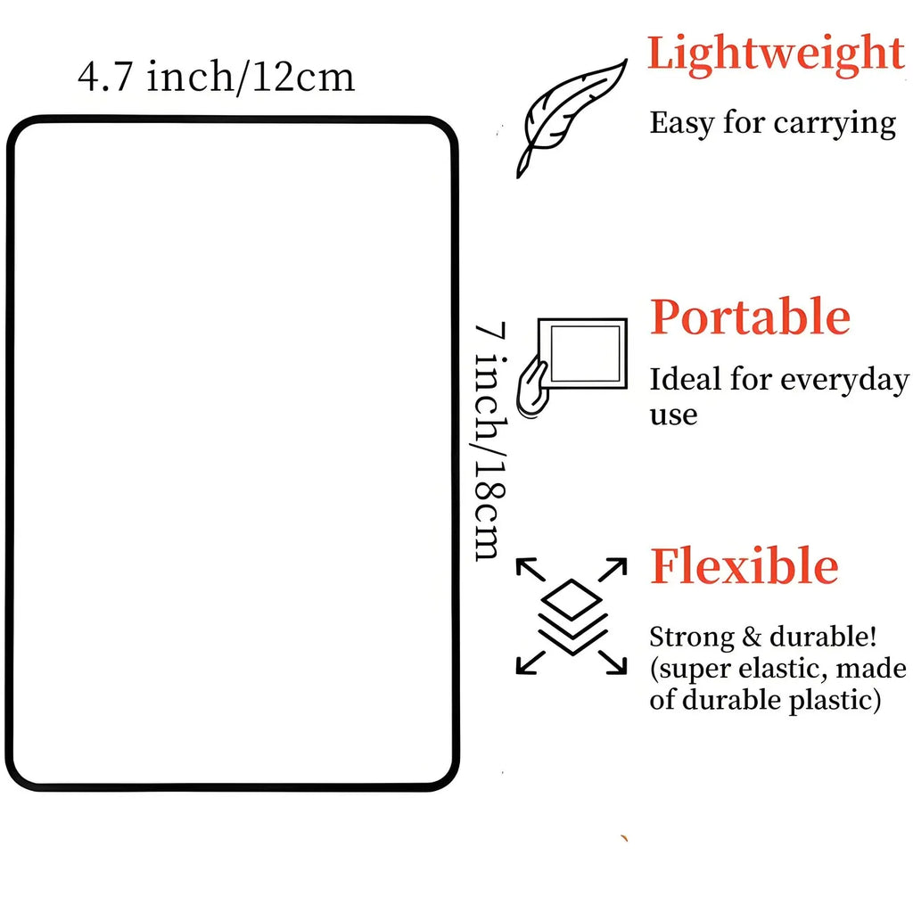 Loupe de lecture portable 1/2/4 pièces, loupe de page légère et flexible, grossissement 3X, idéale pour les personnes âgées