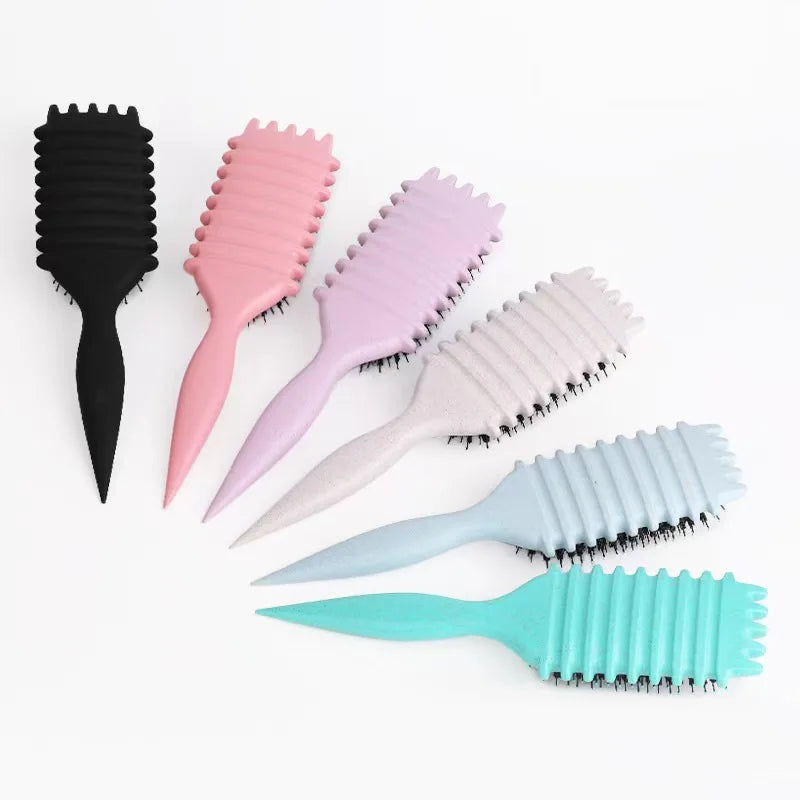 Brosse Coiffante pour Cheveux Bouclés – Brosse à Boucles pour Hommes et Femmes – Outil de Peignage et de Modelage – Réduit les Tensions
