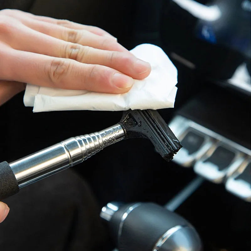 Outil de nettoyage d'essuie-glace de rétroviseur de voiture, nettoyeur de brume de verre automatique, grattoir, accessoires de voiture, poignée, brosse de nettoyage de vitres télescopique