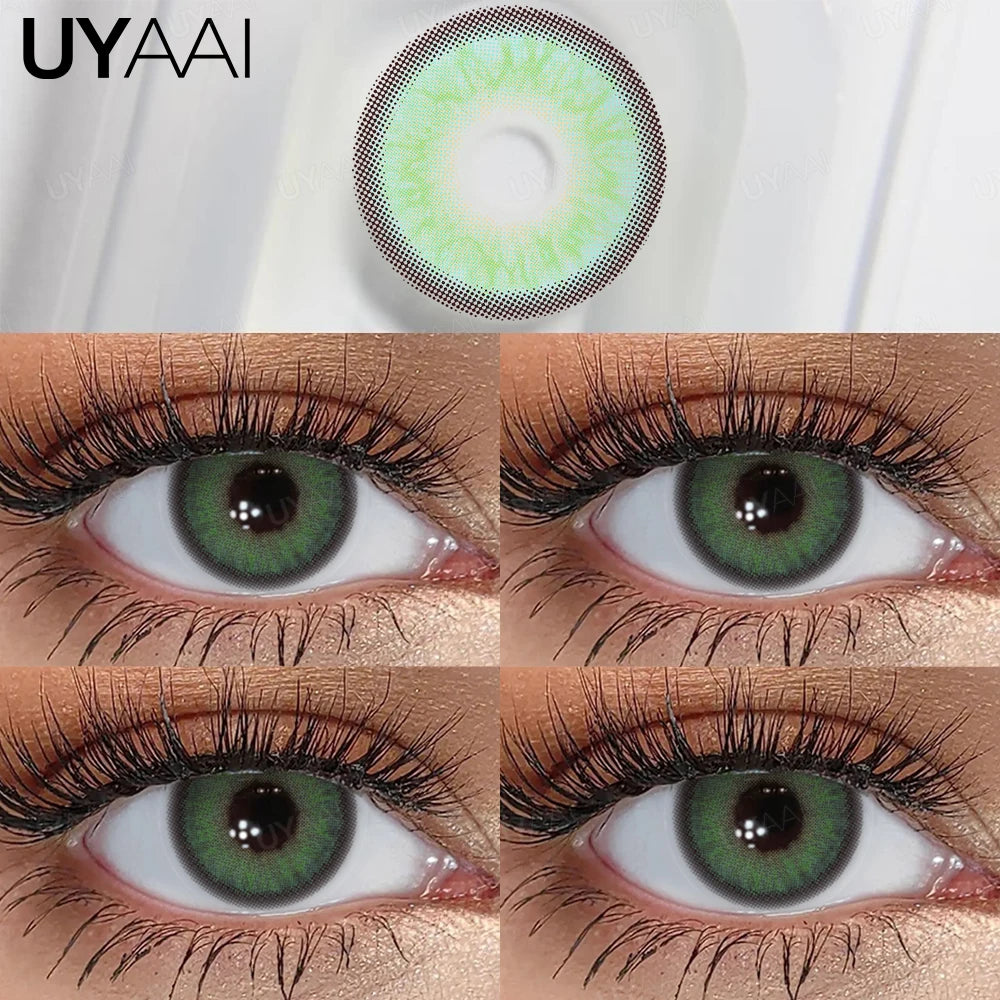 UYAAI Cleopatra série nouveaux élèves colorés maquillage lentilles de Contact vertes beauté femmes élèves colorés cosmétique marron élèves naturels