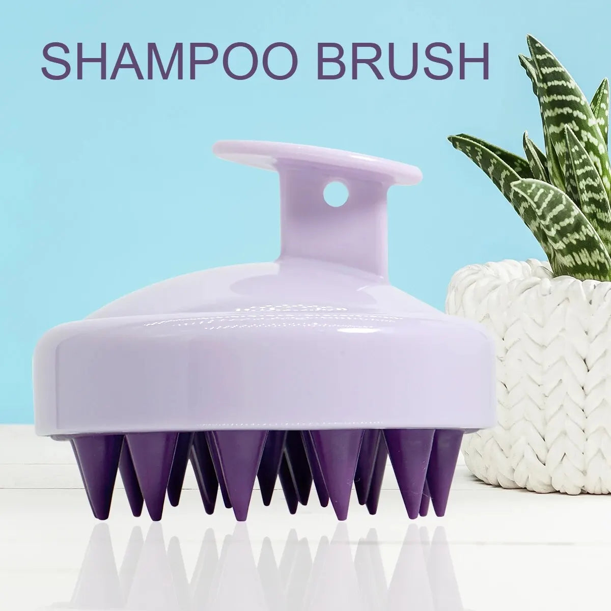 Brosse de Énergie du Cuir oral elu en Silicone, Peigne à Poignée Magique, Spa