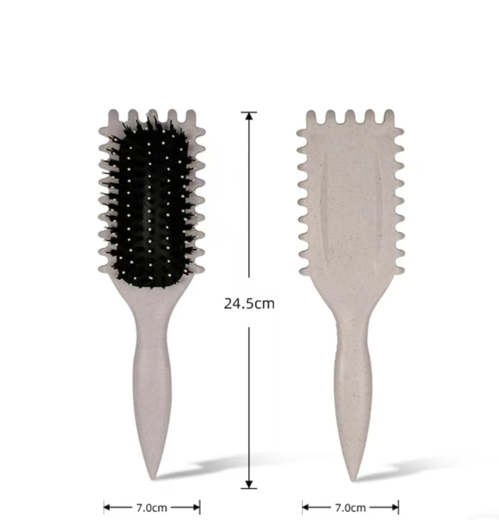 Brosse Coiffante pour Cheveux Bouclés – Brosse à Boucles pour Hommes et Femmes – Outil de Peignage et de Modelage – Réduit les Tensions