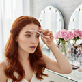 Ciseaux de coupe de sourcils roses avec peigne intégré - acier inoxydable, outil de toilettage précis, créant des sourcils parfaits