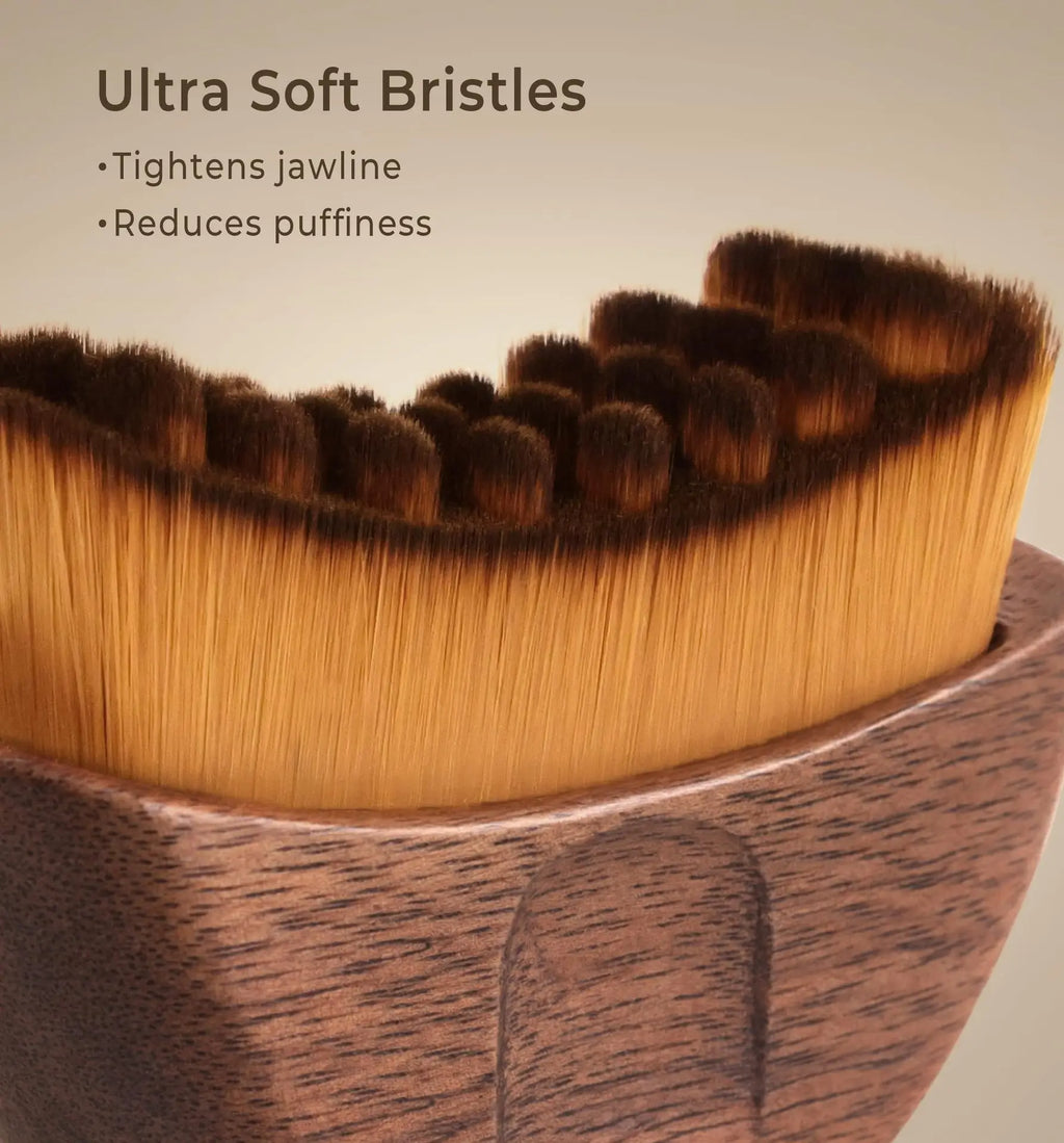 Brosse de massage lymphatique pour le visage, le menton et la mâchoire – Masseur à brossage à sec pour le drainage lymphatique et le soulagement de la fatigue faciale
