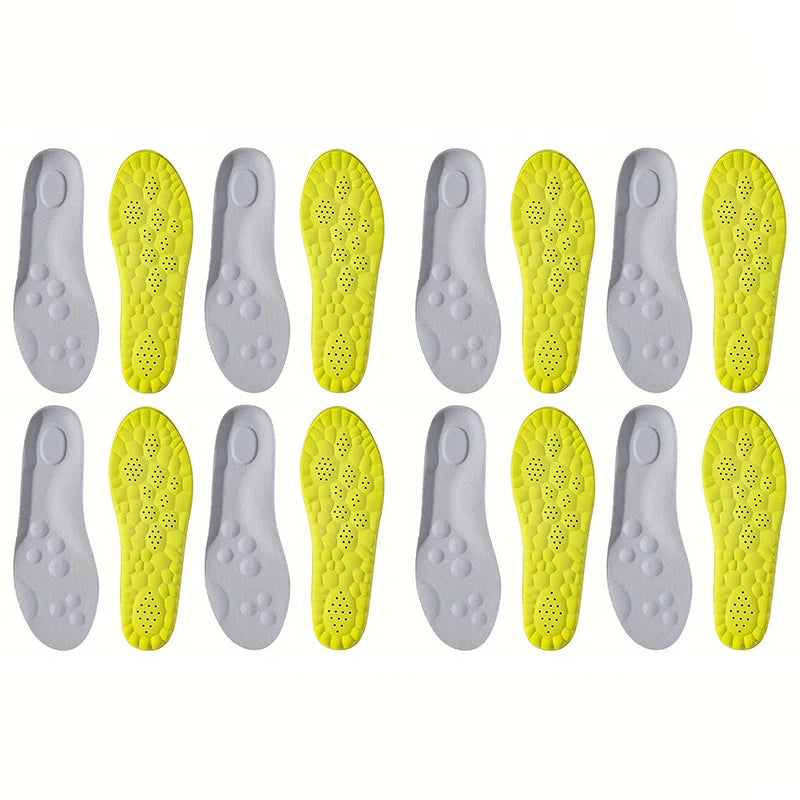 Semelles intérieures de Sport en Latex à haute élasticité, 1 paire/2 paires/4 paires, coussinets de chaussures souples, Support de voûte plantaire, semelles orthopédiques, semelle intérieure déodorante respirante