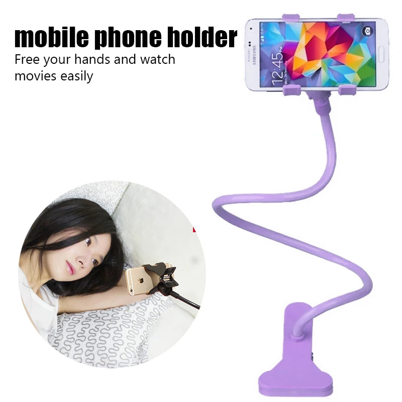 Support de téléphone portable flexible universel, support paresseux réglable, clip de téléphone portable, lit à la maison, support de bureau, support de smartphone rapide