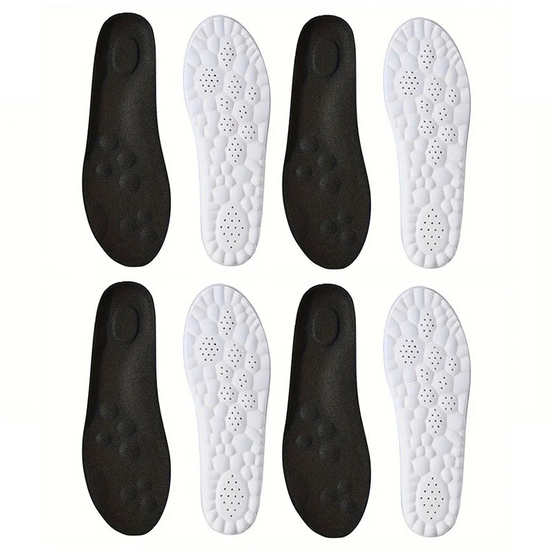 Semelles intérieures de Sport en Latex à haute élasticité, 1 paire/2 paires/4 paires, coussinets de chaussures souples, Support de voûte plantaire, semelles orthopédiques, semelle intérieure déodorante respirante