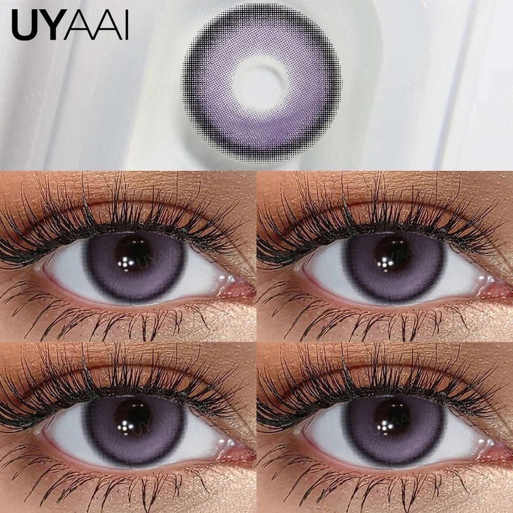 UYAAI Cleopatra série nouveaux élèves colorés maquillage lentilles de Contact vertes beauté femmes élèves colorés cosmétique marron élèves naturels