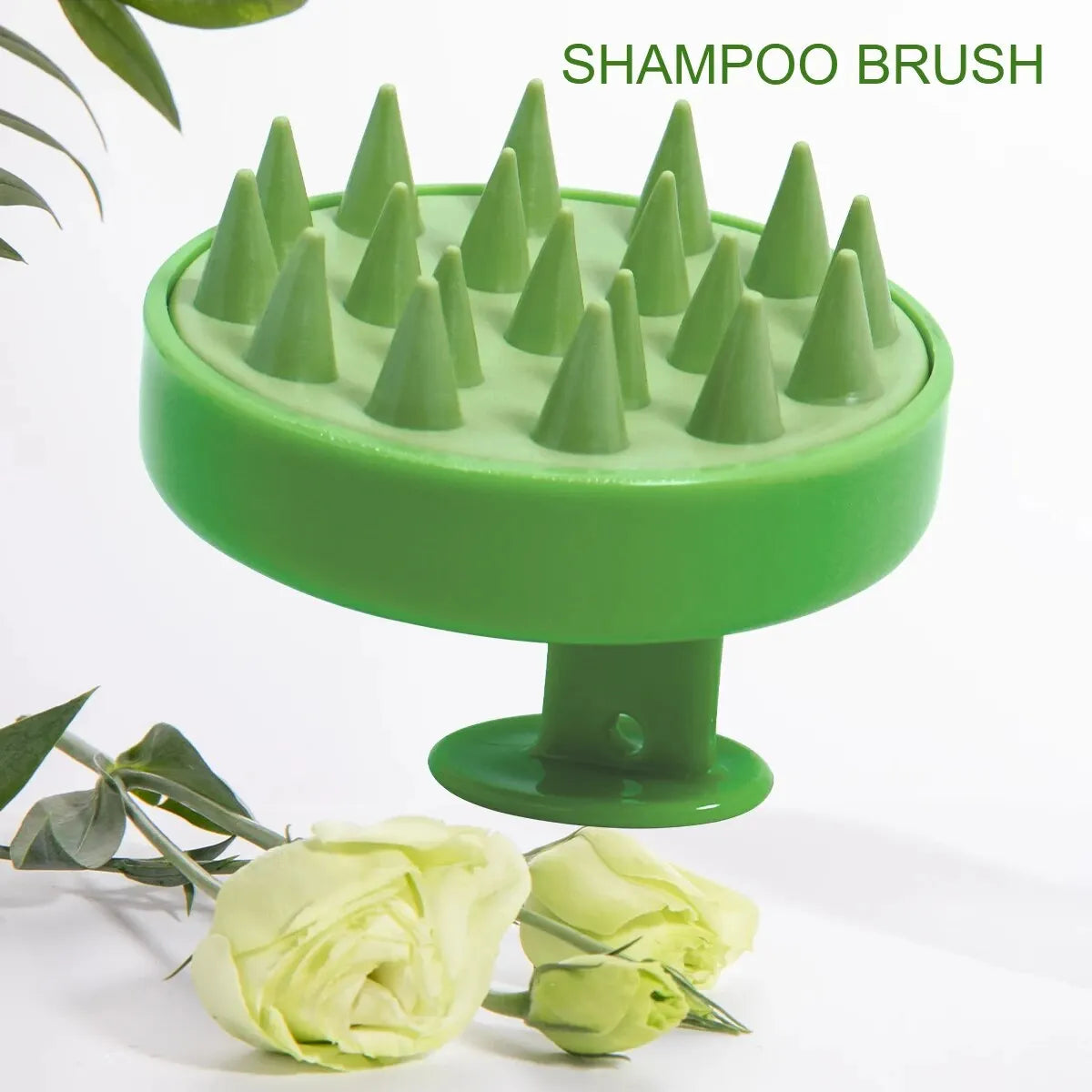 Brosse de Énergie du Cuir oral elu en Silicone, Peigne à Poignée Magique, Spa