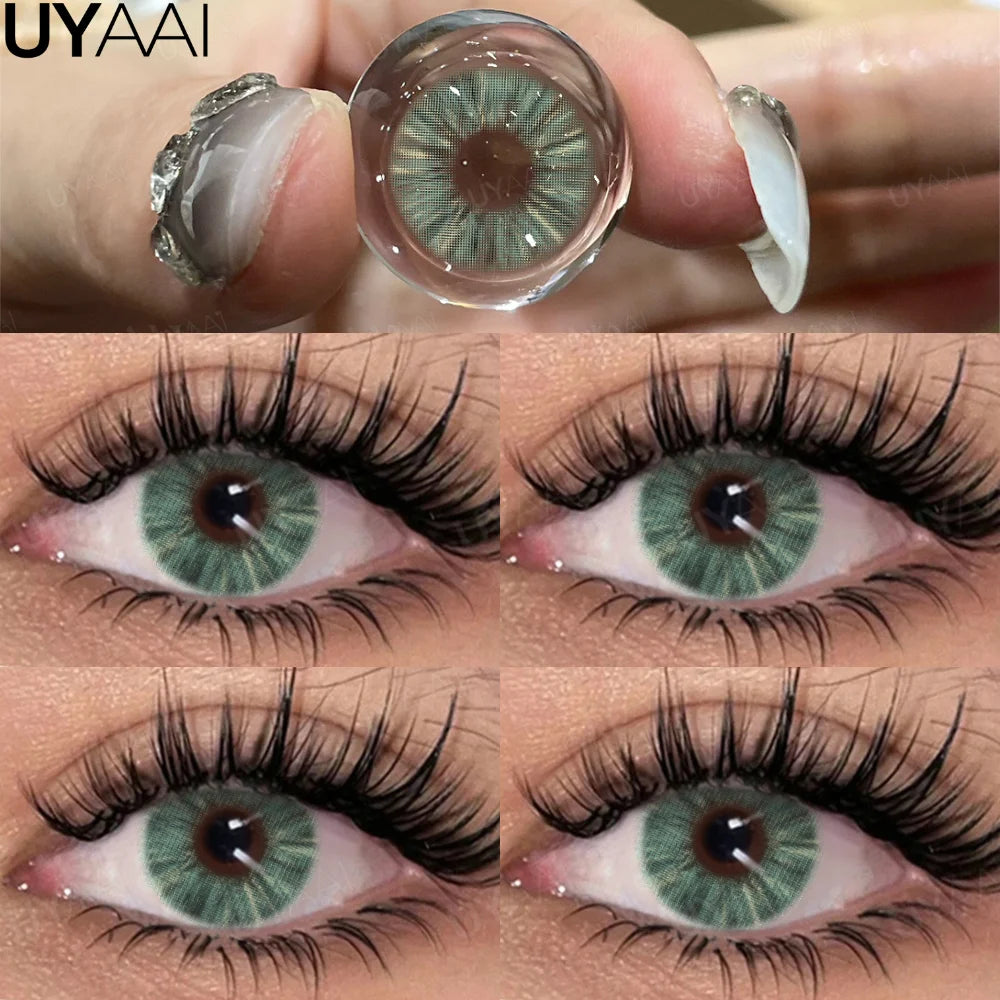 UYAAI Cleopatra série nouveaux élèves colorés maquillage lentilles de Contact vertes beauté femmes élèves colorés cosmétique marron élèves naturels