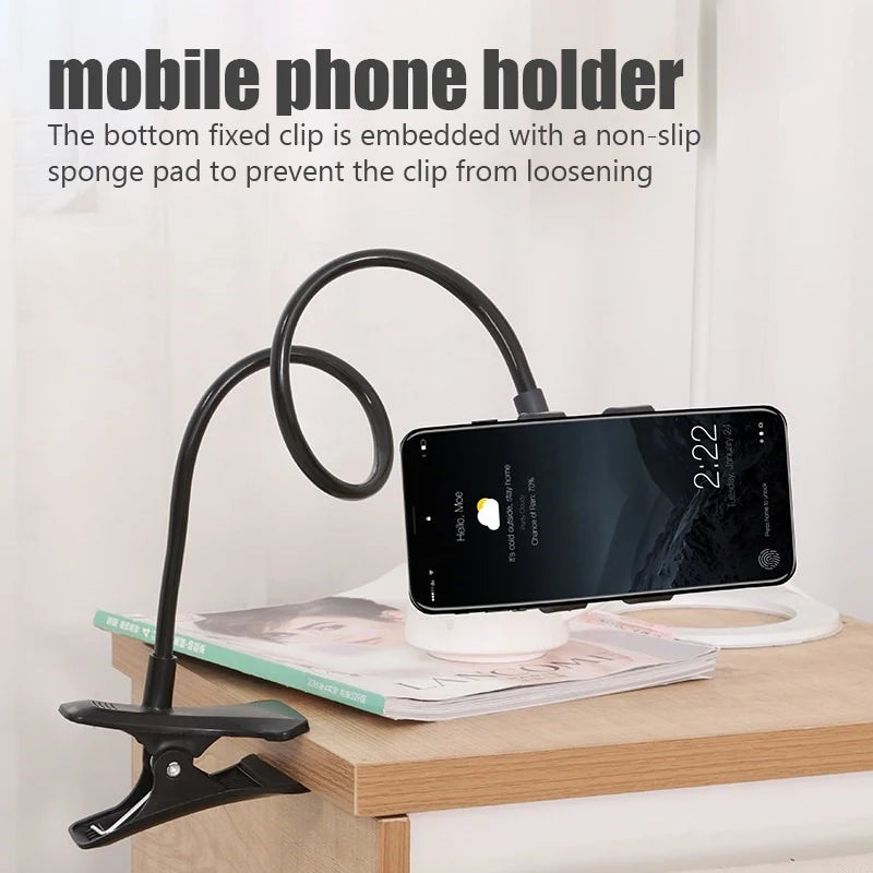Support de téléphone portable flexible universel, support paresseux réglable, clip de téléphone portable, lit à la maison, support de bureau, support de smartphone rapide