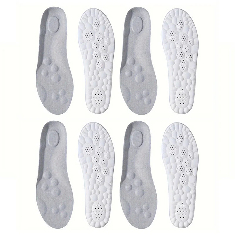 Semelles intérieures de Sport en Latex à haute élasticité, 1 paire/2 paires/4 paires, coussinets de chaussures souples, Support de voûte plantaire, semelles orthopédiques, semelle intérieure déodorante respirante