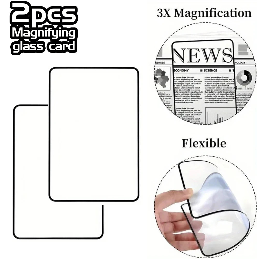 Loupe de lecture portable 1/2/4 pièces, loupe de page légère et flexible, grossissement 3X, idéale pour les personnes âgées