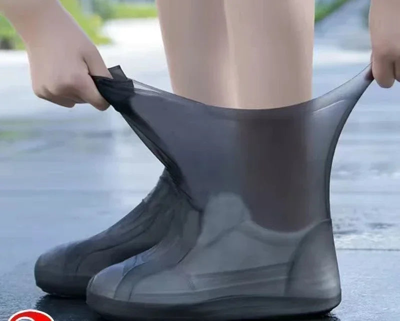 1 paire de couvre-chaussures imperméables en Silicone, en caoutchouc résistant aux lèvres, équipement de pluie, accessoires pour les jours de pluie en plein air
