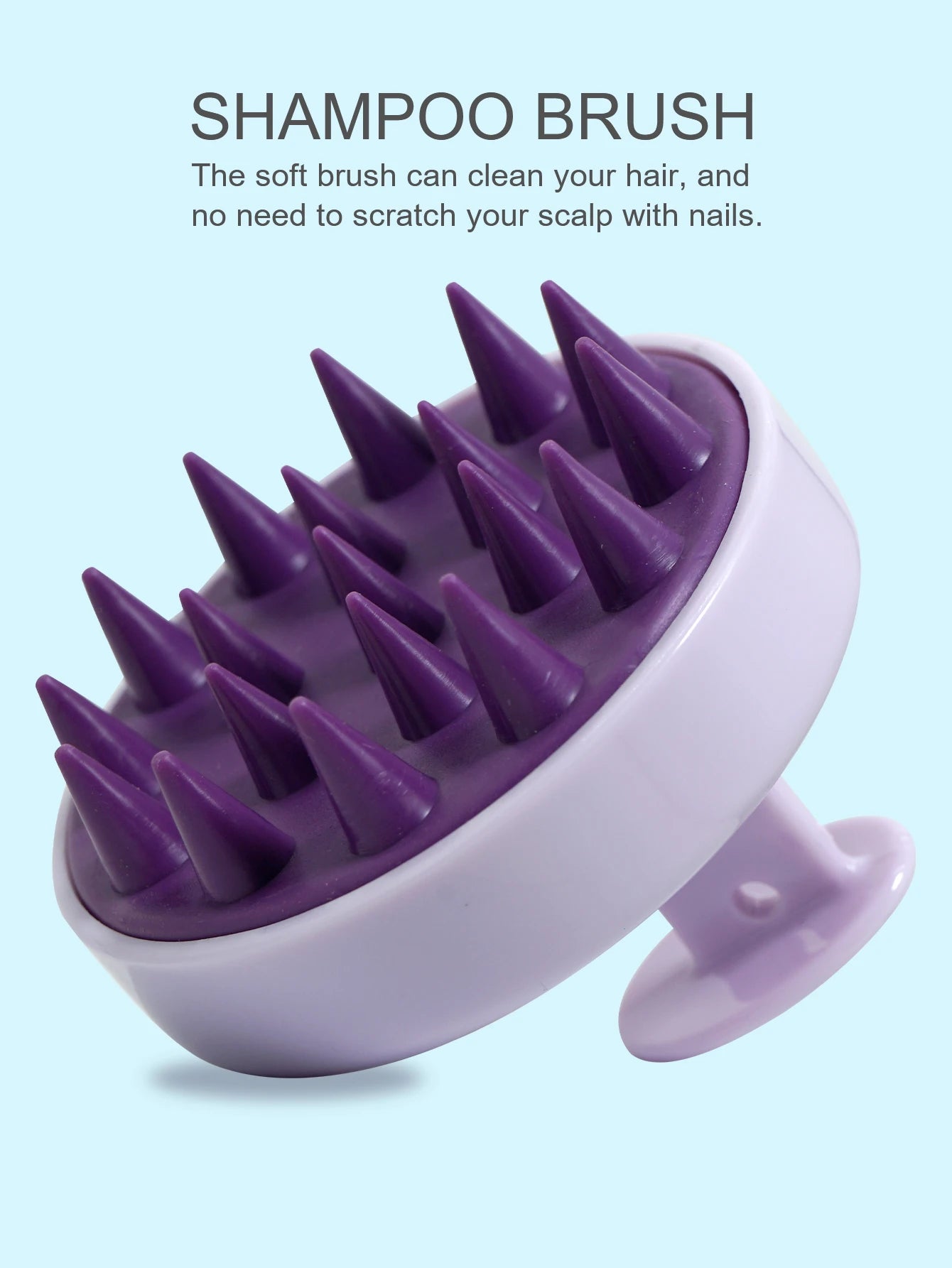 Brosse de Énergie du Cuir oral elu en Silicone, Peigne à Poignée Magique, Spa