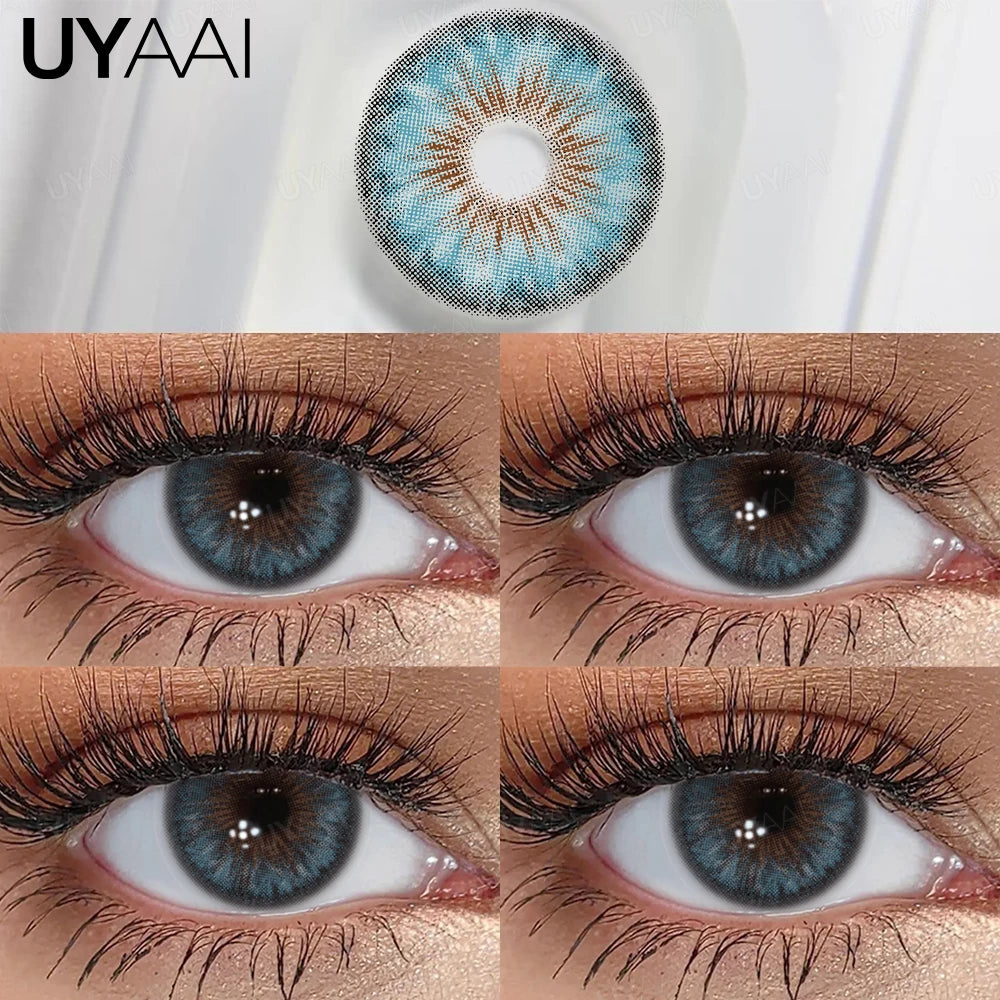 UYAAI Cleopatra série nouveaux élèves colorés maquillage lentilles de Contact vertes beauté femmes élèves colorés cosmétique marron élèves naturels
