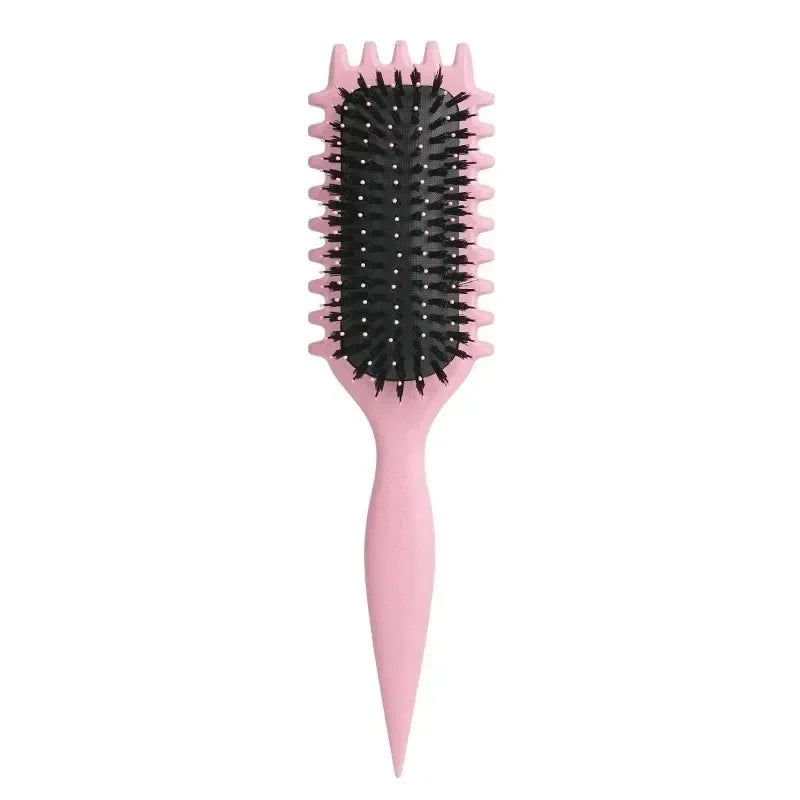 Brosse Coiffante pour Cheveux Bouclés – Brosse à Boucles pour Hommes et Femmes – Outil de Peignage et de Modelage – Réduit les Tensions