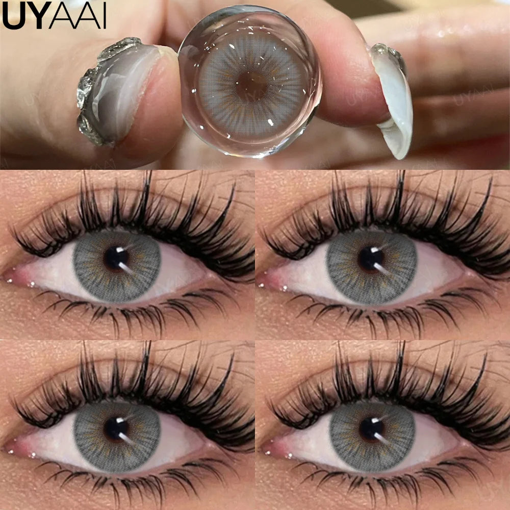 UYAAI Cleopatra série nouveaux élèves colorés maquillage lentilles de Contact vertes beauté femmes élèves colorés cosmétique marron élèves naturels