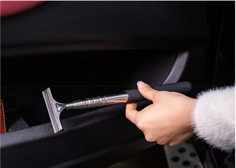 Outil de nettoyage d'essuie-glace de rétroviseur de voiture, nettoyeur de brume de verre automatique, grattoir, accessoires de voiture, poignée, brosse de nettoyage de vitres télescopique