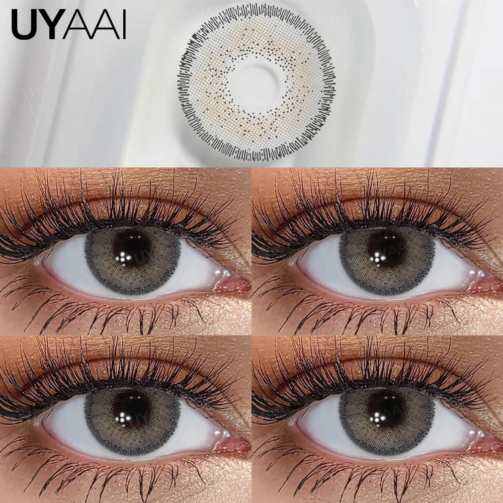 UYAAI Cleopatra série nouveaux élèves colorés maquillage lentilles de Contact vertes beauté femmes élèves colorés cosmétique marron élèves naturels