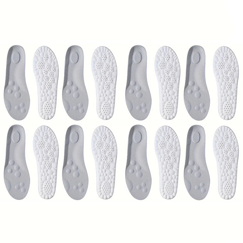Semelles intérieures de Sport en Latex à haute élasticité, 1 paire/2 paires/4 paires, coussinets de chaussures souples, Support de voûte plantaire, semelles orthopédiques, semelle intérieure déodorante respirante