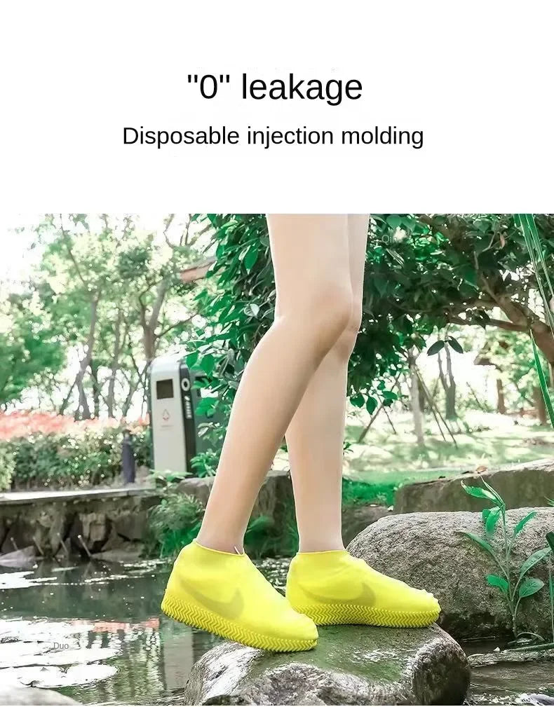 1 paire de couvre-chaussures imperméables en Silicone, en caoutchouc résistant aux lèvres, équipement de pluie, accessoires pour les jours de pluie en plein air