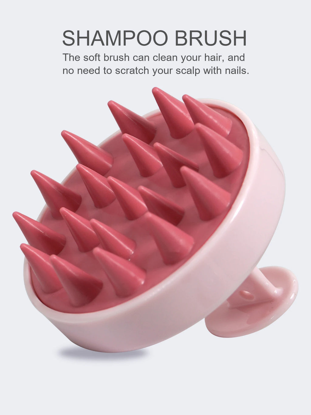 Brosse de Énergie du Cuir oral elu en Silicone, Peigne à Poignée Magique, Spa