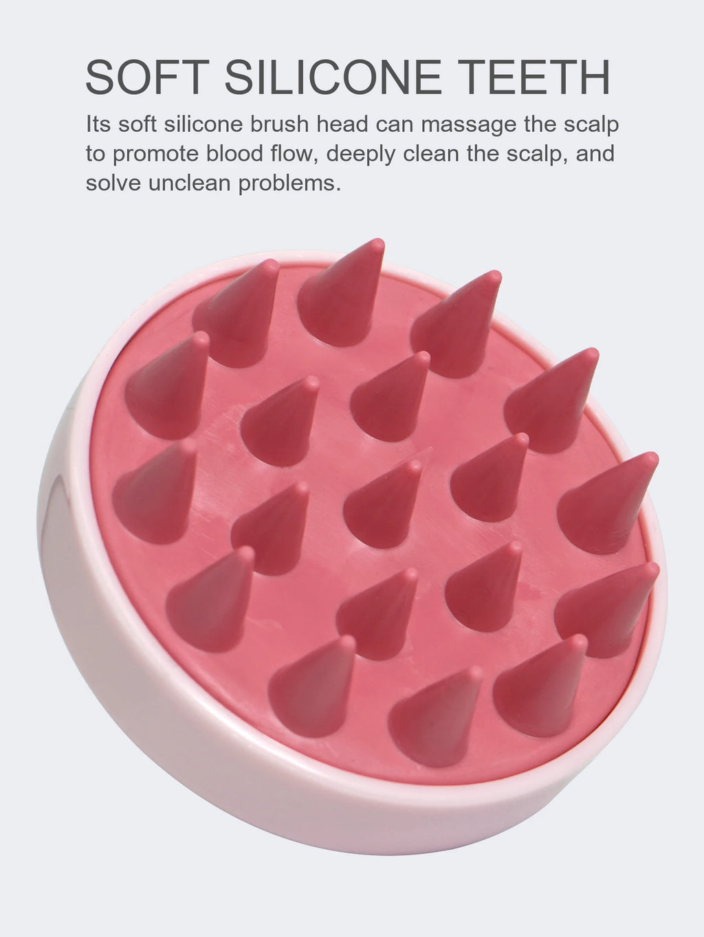 Brosse de Énergie du Cuir oral elu en Silicone, Peigne à Poignée Magique, Spa