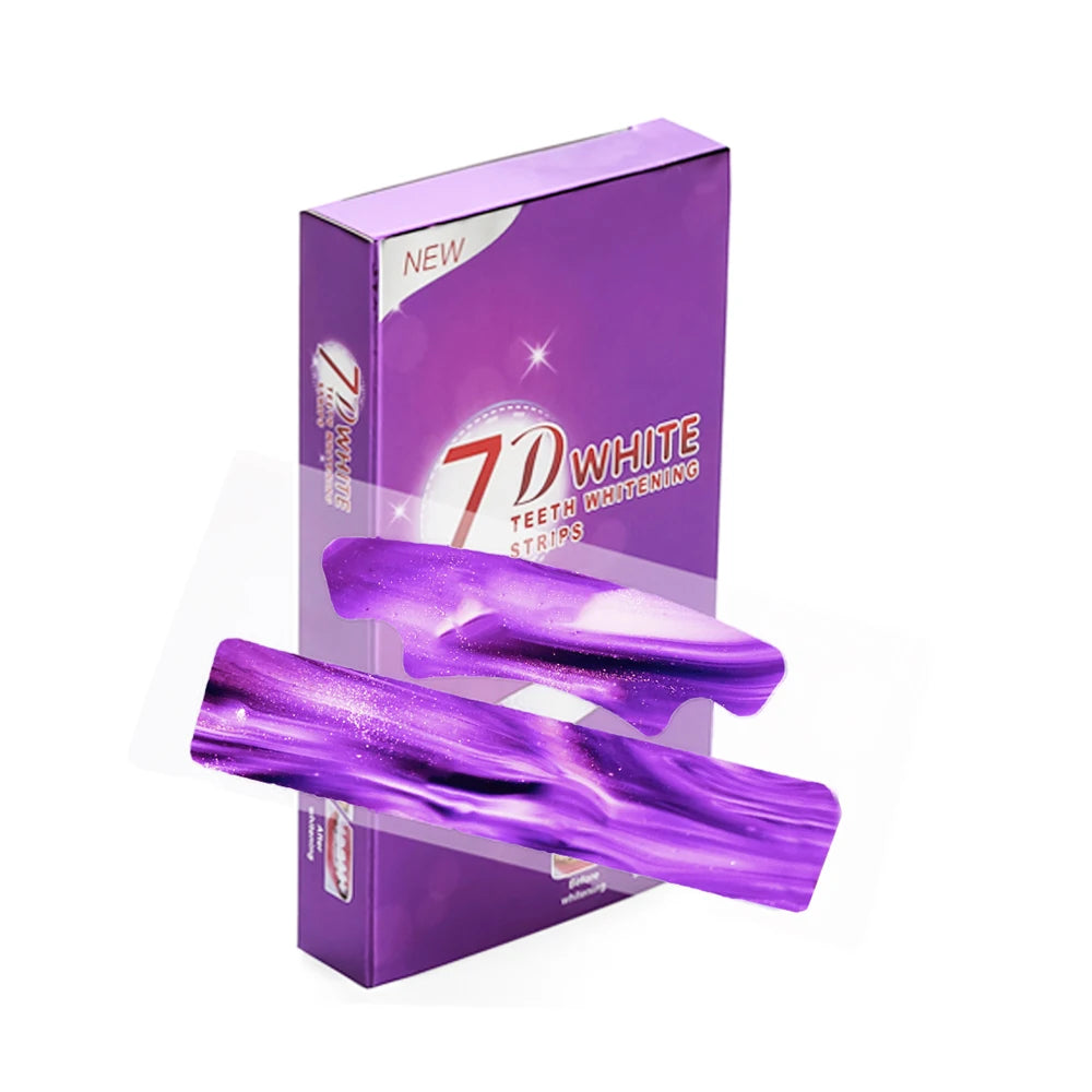 Bande de blanchiment des dents violettes, bande de blanchiment des dents non sensible, correcteur de couleur, bande de nettoyage des dents instantanée, plus blanche des dents à la maison