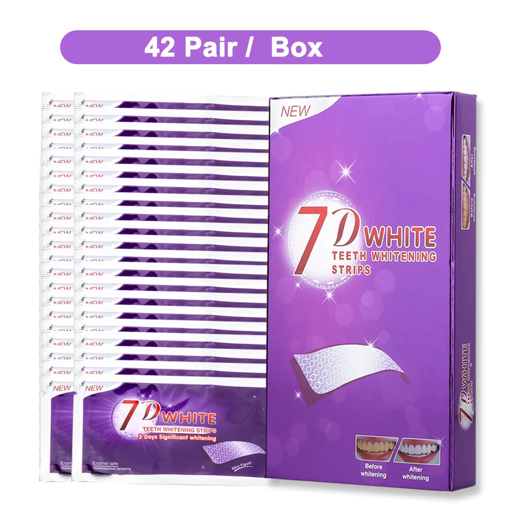 Bande de blanchiment des dents violettes, bande de blanchiment des dents non sensible, correcteur de couleur, bande de nettoyage des dents instantanée, plus blanche des dents à la maison