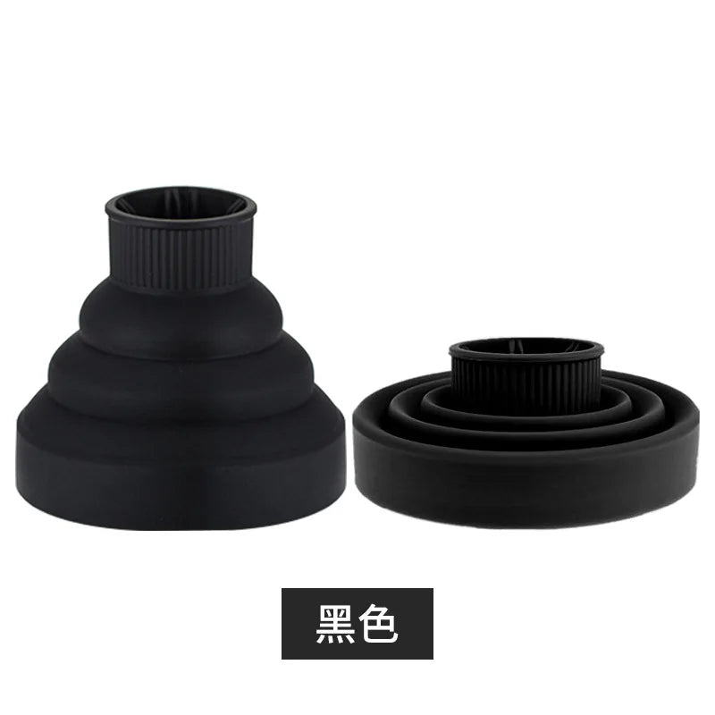 Outil de Salon en Silicone noir rose universel sèche-cheveux diffuseur couverture réglable résistant à la température dispersion sèche-cheveux