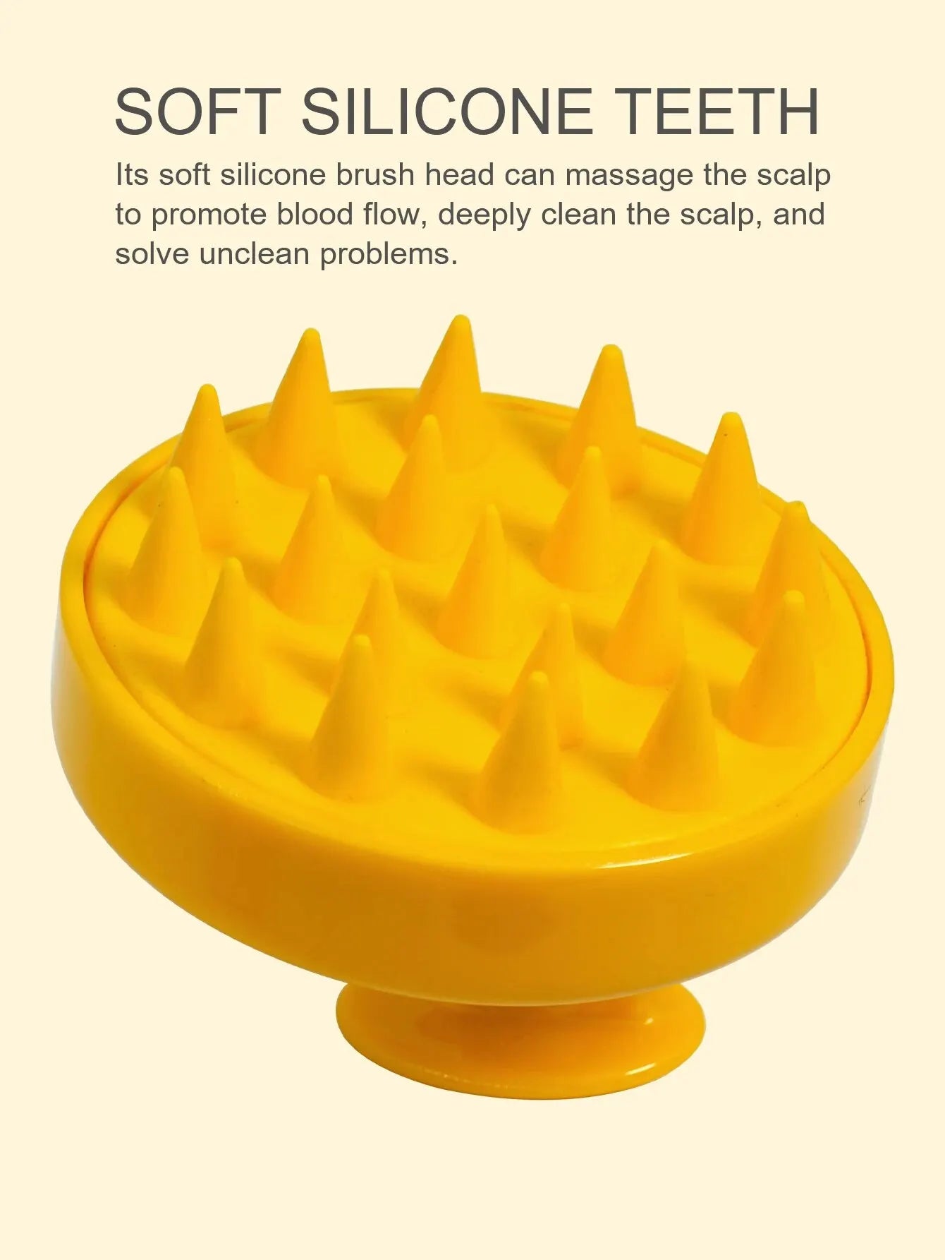 Brosse de Énergie du Cuir oral elu en Silicone, Peigne à Poignée Magique, Spa
