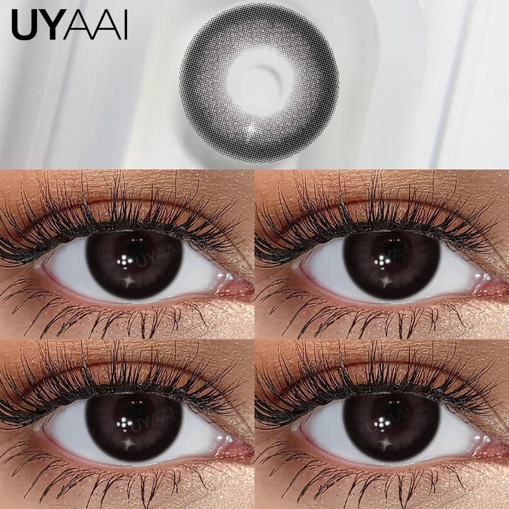 UYAAI Cleopatra série nouveaux élèves colorés maquillage lentilles de Contact vertes beauté femmes élèves colorés cosmétique marron élèves naturels