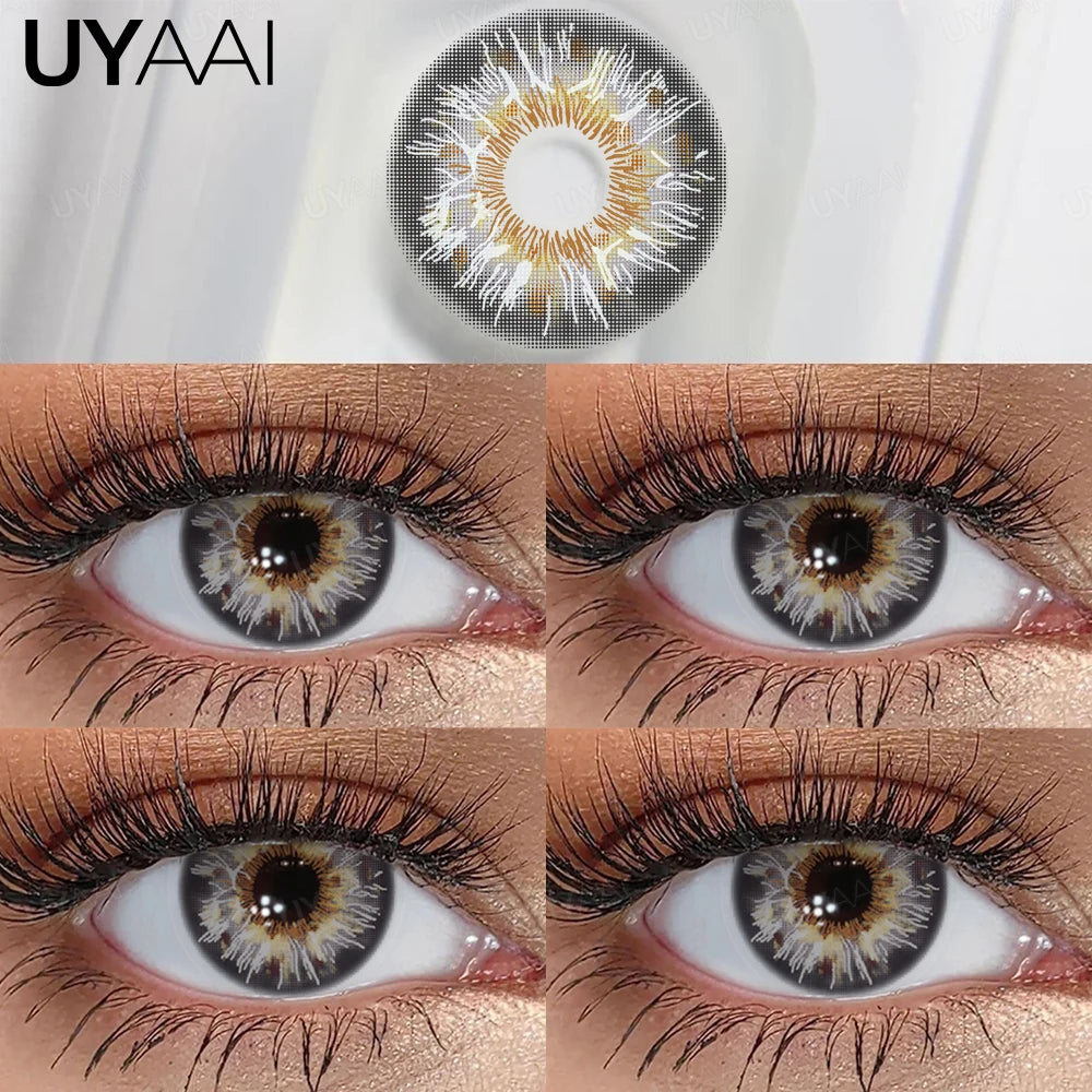 UYAAI Cleopatra série nouveaux élèves colorés maquillage lentilles de Contact vertes beauté femmes élèves colorés cosmétique marron élèves naturels