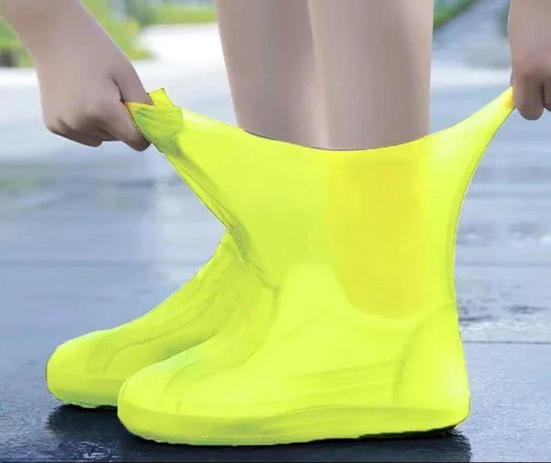 1 paire de couvre-chaussures imperméables en Silicone, en caoutchouc résistant aux lèvres, équipement de pluie, accessoires pour les jours de pluie en plein air