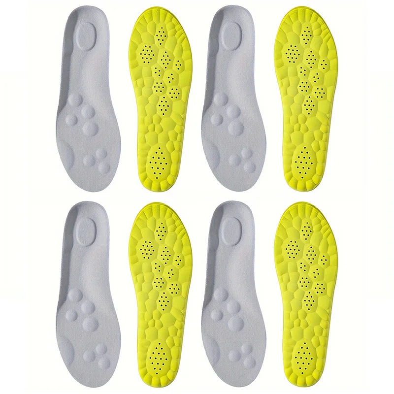 Semelles intérieures de Sport en Latex à haute élasticité, 1 paire/2 paires/4 paires, coussinets de chaussures souples, Support de voûte plantaire, semelles orthopédiques, semelle intérieure déodorante respirante