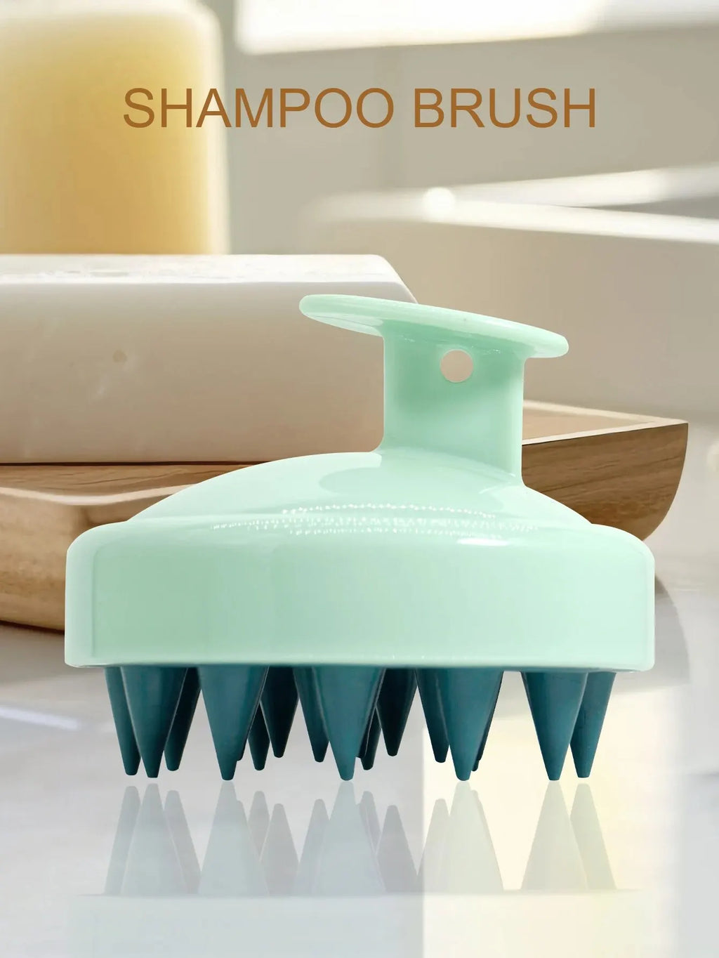 Brosse de Énergie du Cuir oral elu en Silicone, Peigne à Poignée Magique, Spa