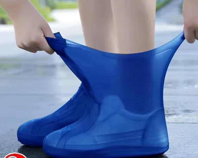 1 paire de couvre-chaussures imperméables en Silicone, en caoutchouc résistant aux lèvres, équipement de pluie, accessoires pour les jours de pluie en plein air