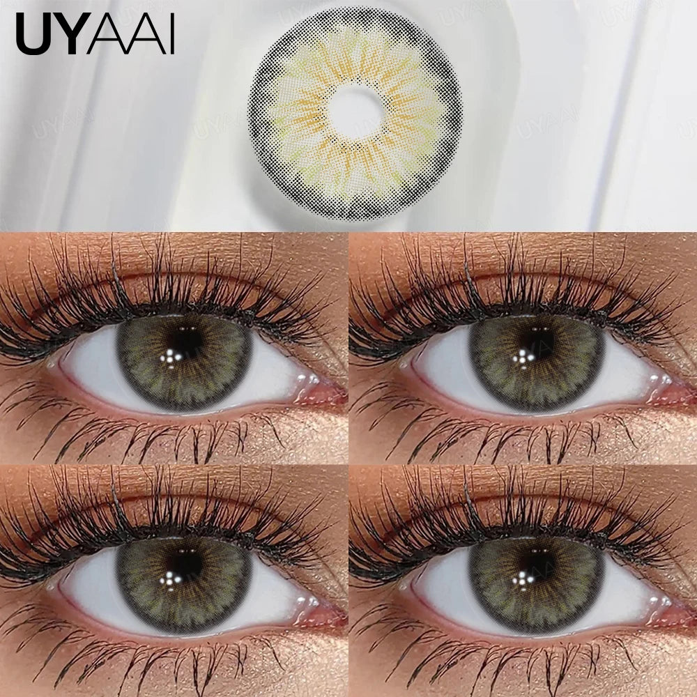UYAAI Cleopatra série nouveaux élèves colorés maquillage lentilles de Contact vertes beauté femmes élèves colorés cosmétique marron élèves naturels