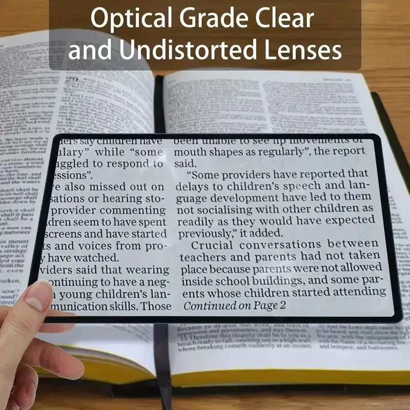 Loupe de lecture portable 1/2/4 pièces, loupe de page légère et flexible, grossissement 3X, idéale pour les personnes âgées