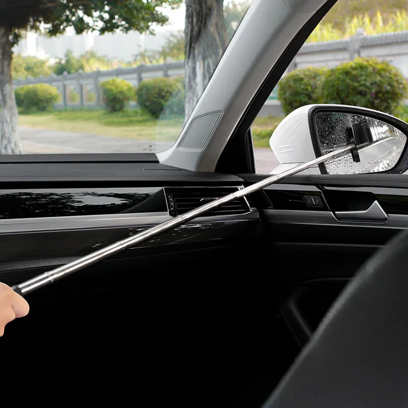 Outil de nettoyage d'essuie-glace de rétroviseur de voiture, nettoyeur de brume de verre automatique, grattoir, accessoires de voiture, poignée, brosse de nettoyage de vitres télescopique