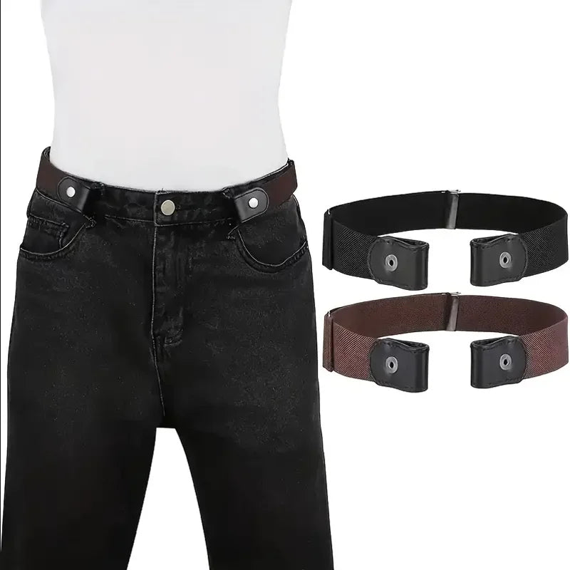 Ceinture élastique Invisible sans trace, ceinture pour femmes, pantalons en jean, ceinture élastique pour hommes