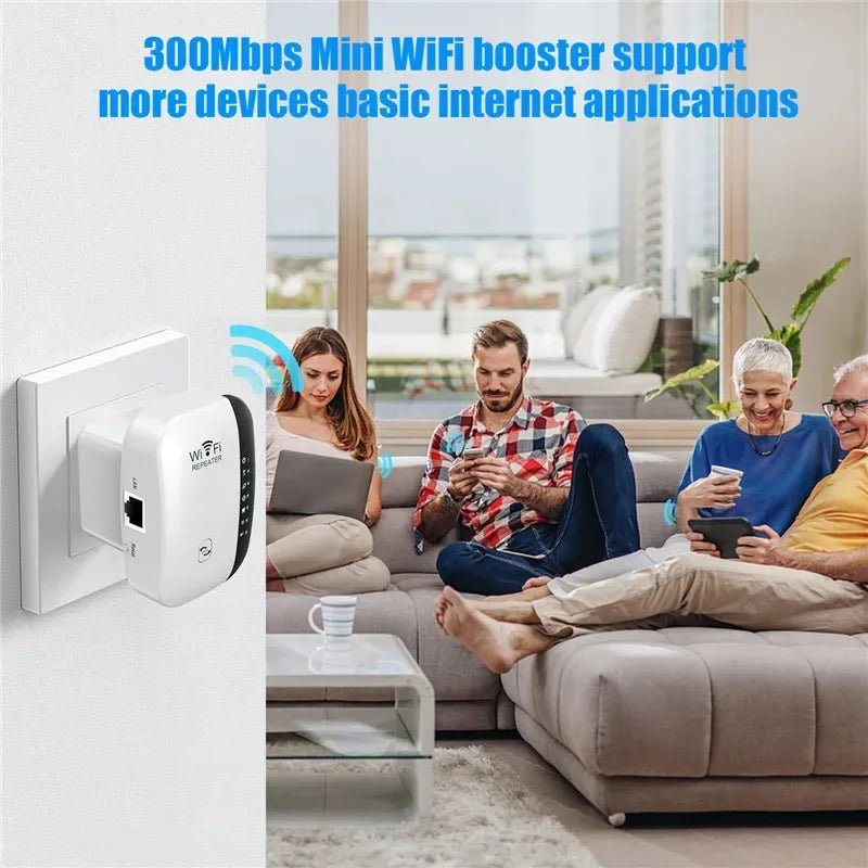 Répéteur Wi-Fi 11N, 300 Mb/s, pour la maison et le bureau, répéteur sans fil pour la stérilisation à distance du réseau