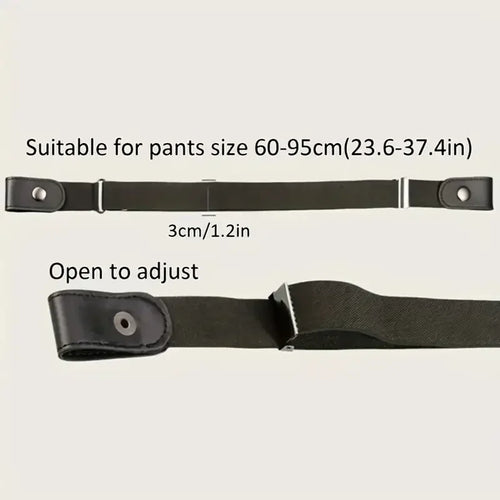 Ceinture élastique Invisible sans trace, ceinture pour femmes, pantalons en jean, ceinture élastique pour hommes