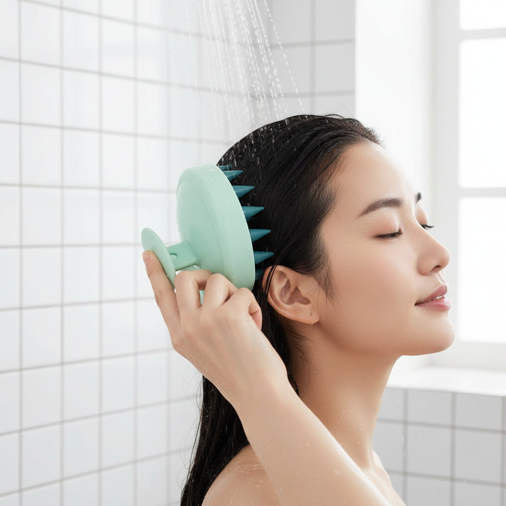 Brosse de Énergie du Cuir oral elu en Silicone, Peigne à Poignée Magique, Spa