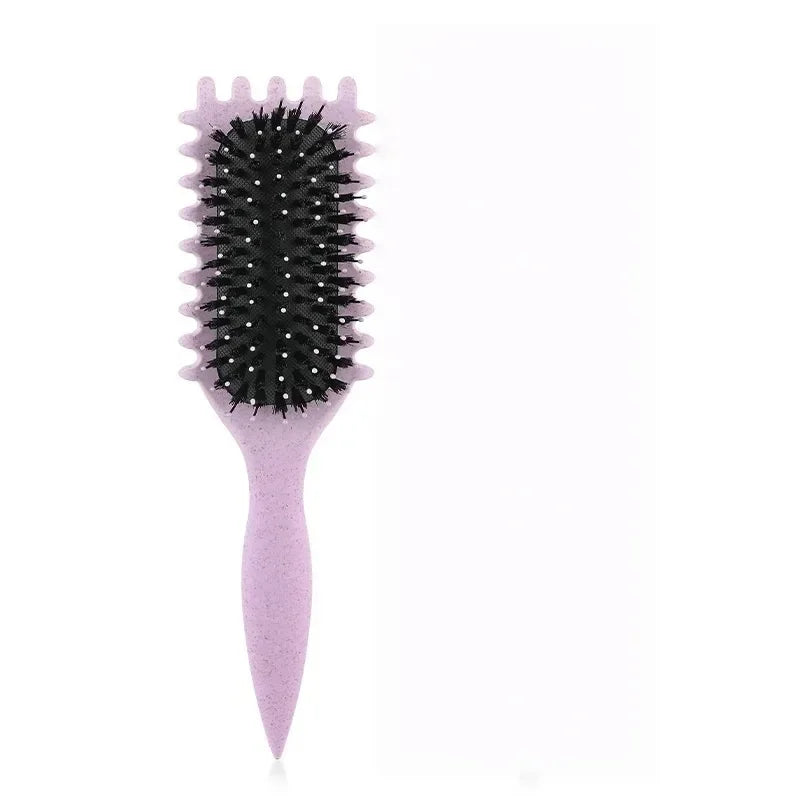 Brosse Coiffante pour Cheveux Bouclés – Brosse à Boucles pour Hommes et Femmes – Outil de Peignage et de Modelage – Réduit les Tensions