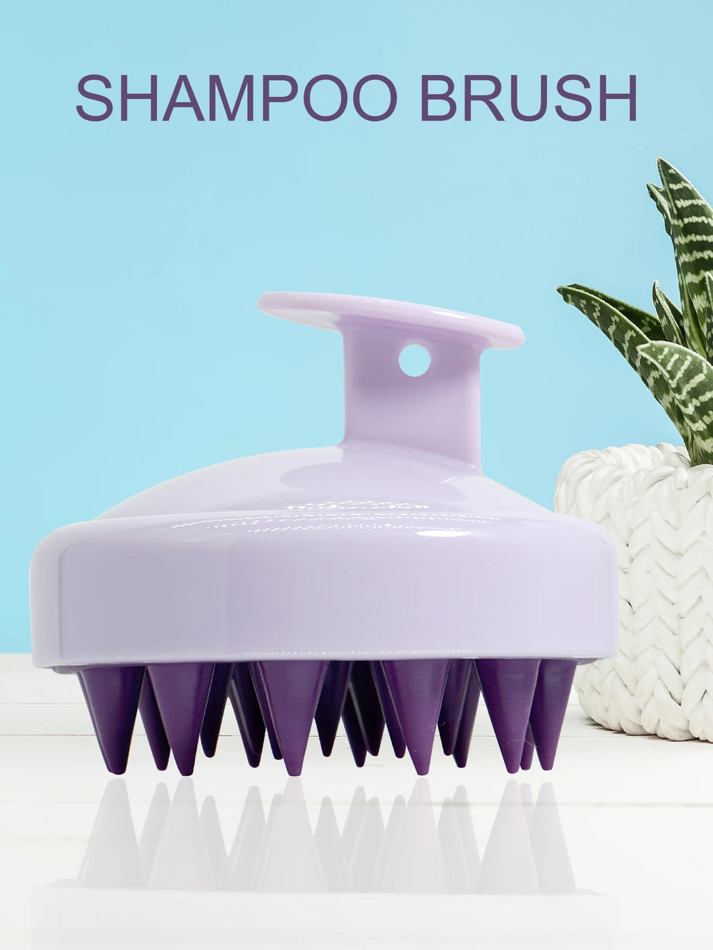 Brosse de Énergie du Cuir oral elu en Silicone, Peigne à Poignée Magique, Spa