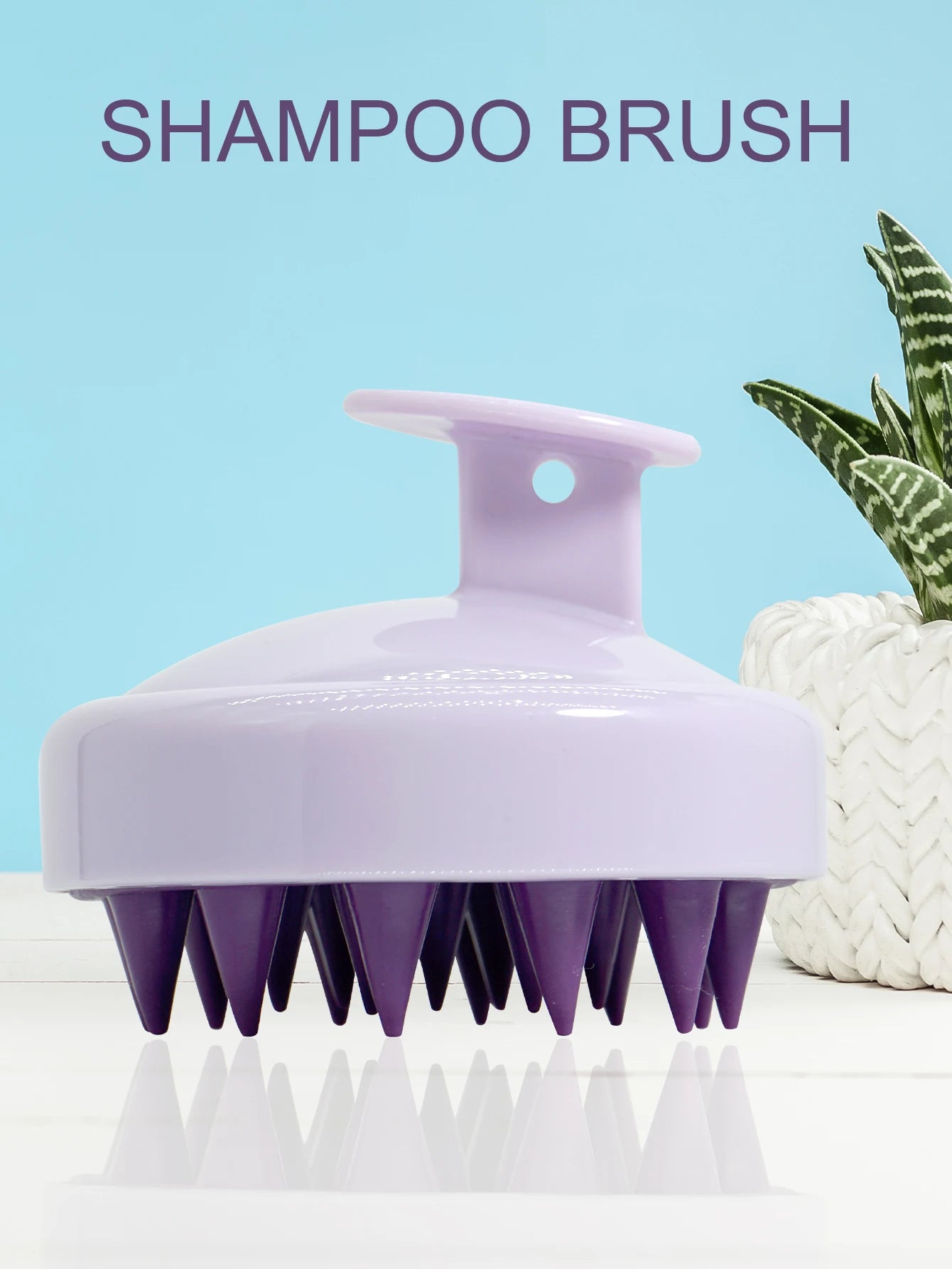 Brosse de Énergie du Cuir oral elu en Silicone, Peigne à Poignée Magique, Spa