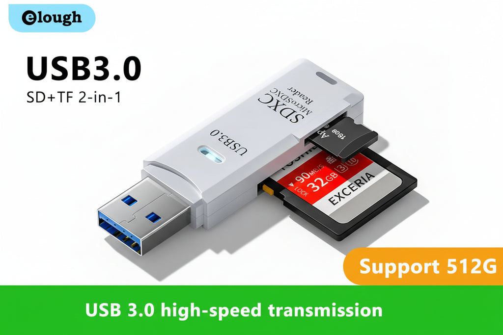 Lecteur de carte USB 3.0 2 en 1, lecteur de carte Micro TF sd, adaptateur usb, lecteur de cartes haute vitesse, carte mémoire TF pour PC, accessoires pour ordinateur portable