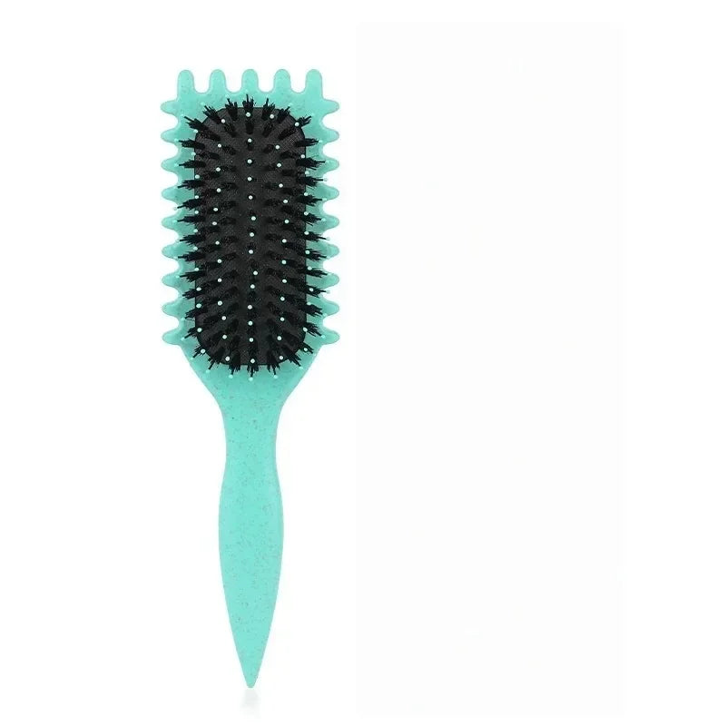 Brosse Coiffante pour Cheveux Bouclés – Brosse à Boucles pour Hommes et Femmes – Outil de Peignage et de Modelage – Réduit les Tensions
